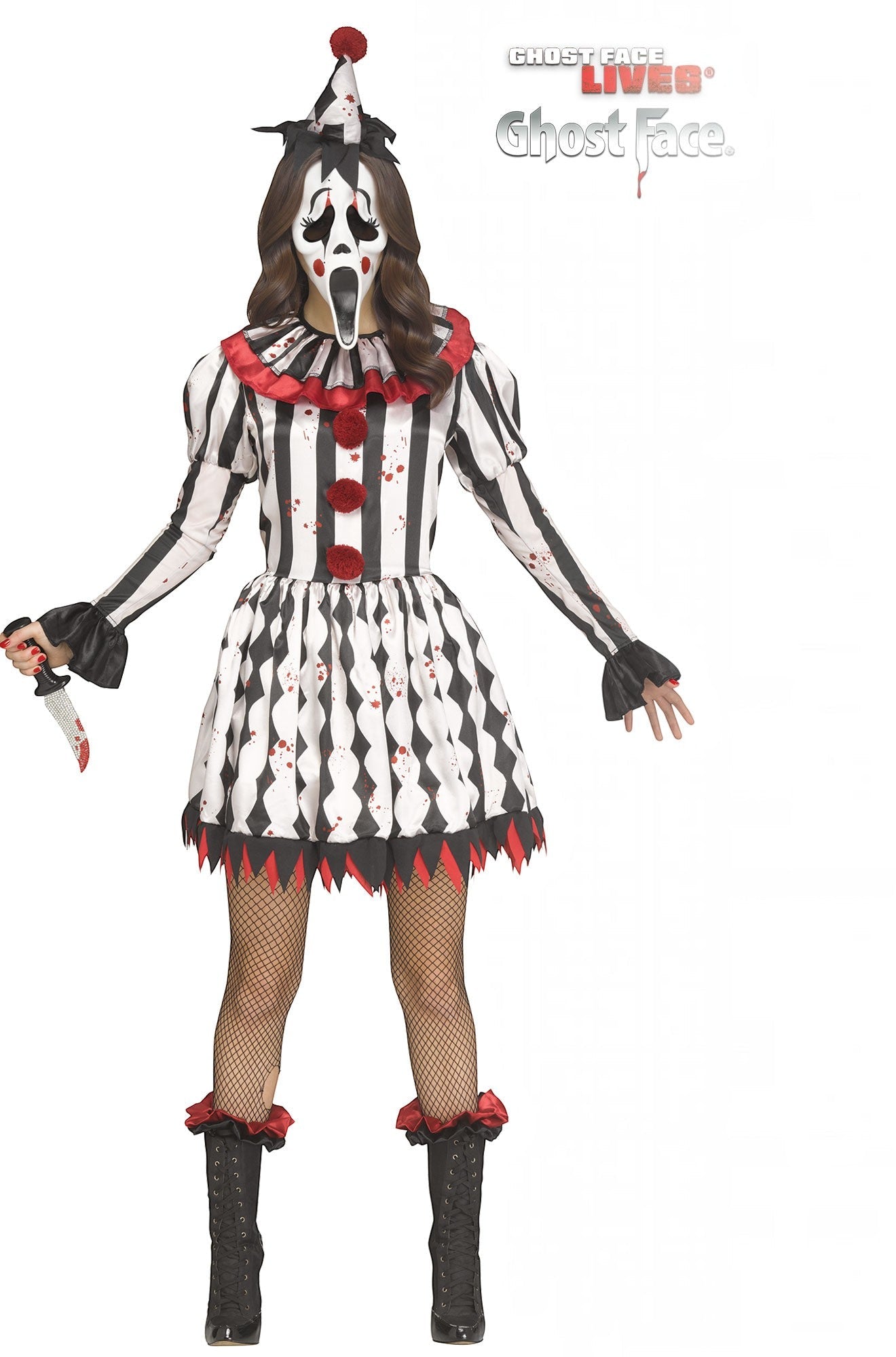 Harlequin Ghost Face Adult Costume