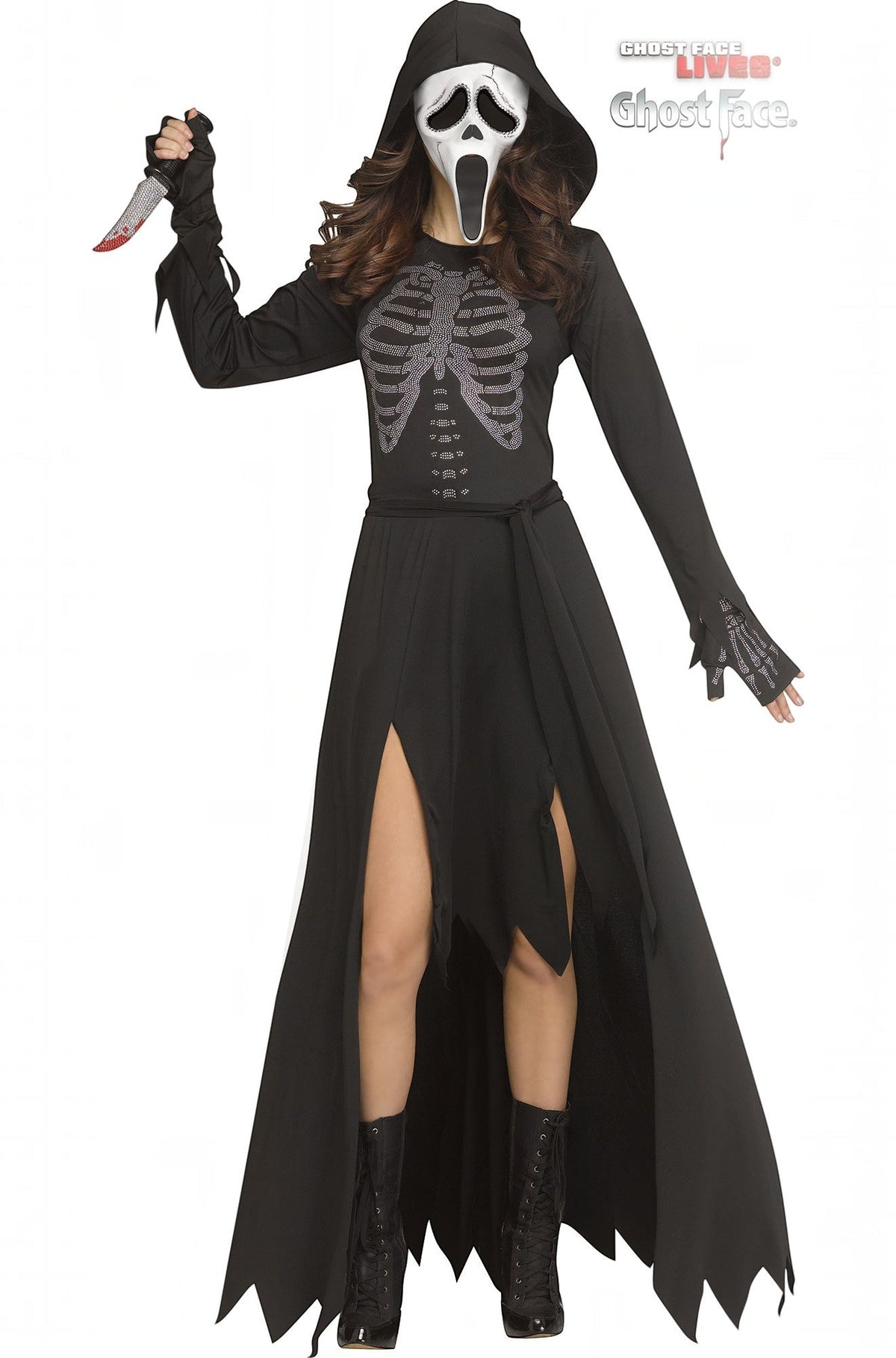 Skele-Stone Ghost Face Adult Costume