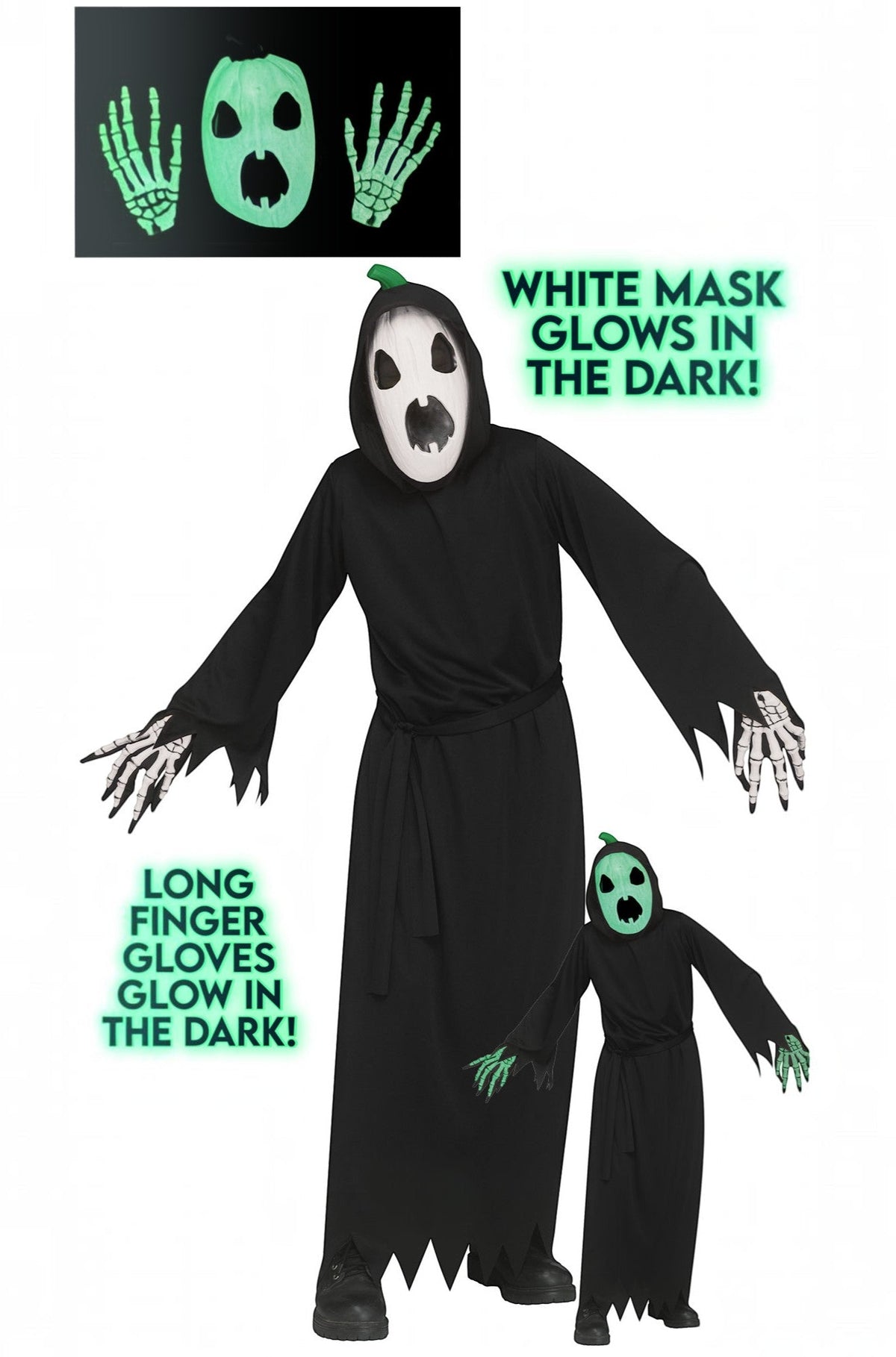 Glow-in-the-Dark Wailing Pumpkin Child Costume