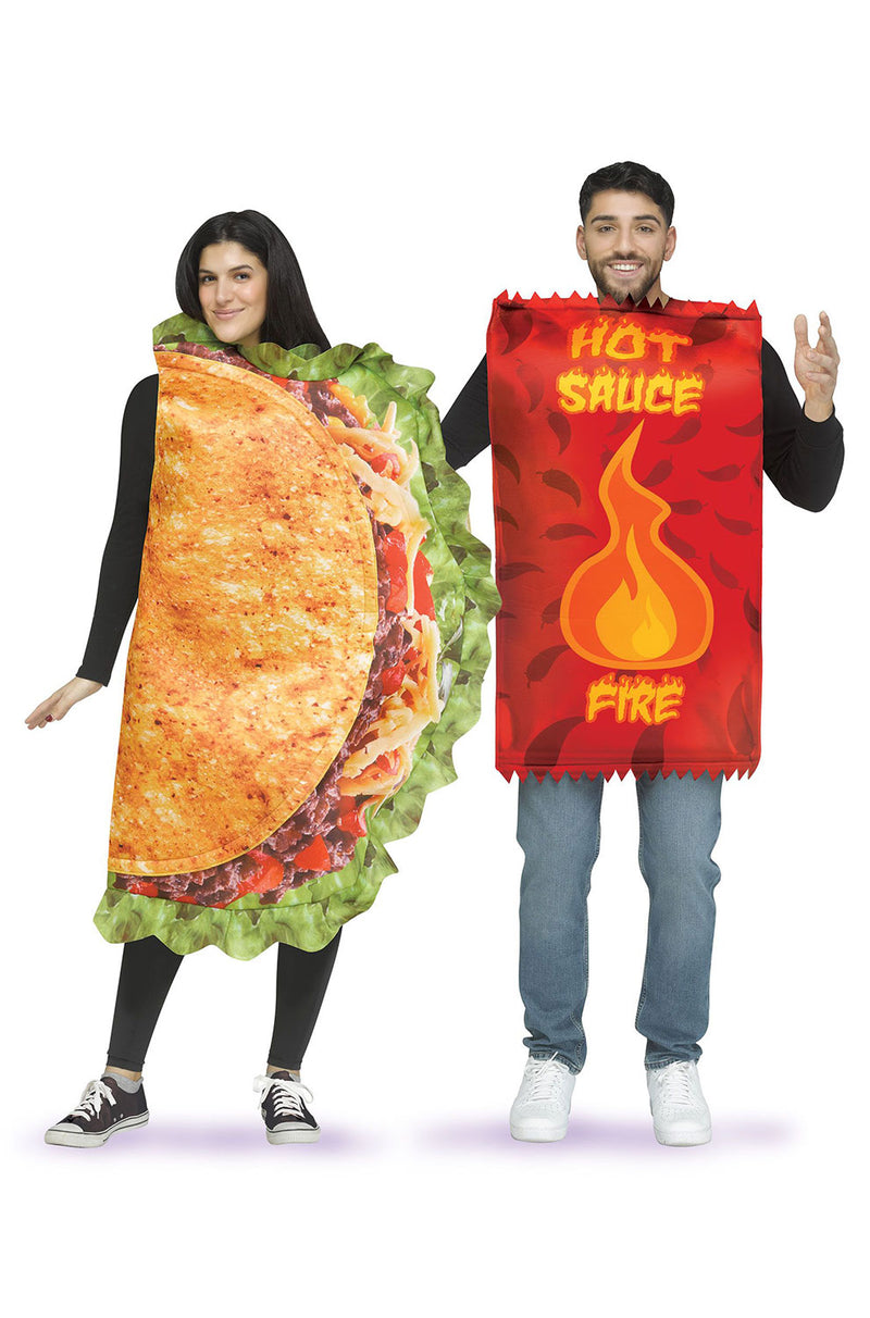 Taco & Hot Sauce Couple Adult Costume