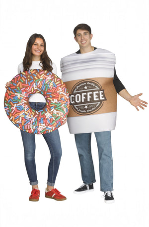 Coffee and Donut Adult Couples Costume
