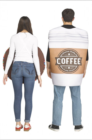 Coffee and Donut Adult Couples Costume