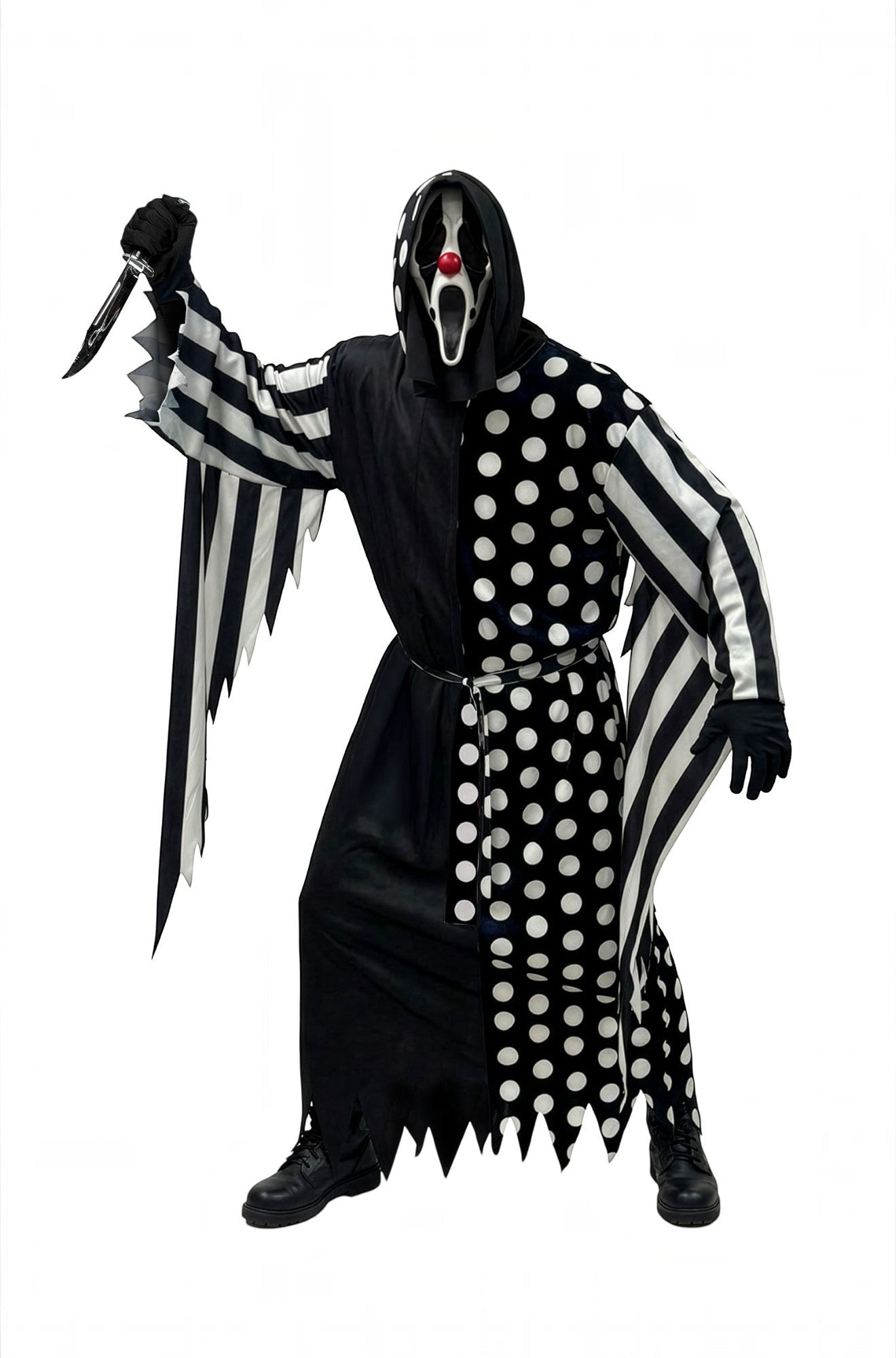 Ghost Face Clown Robe Adult Costume
