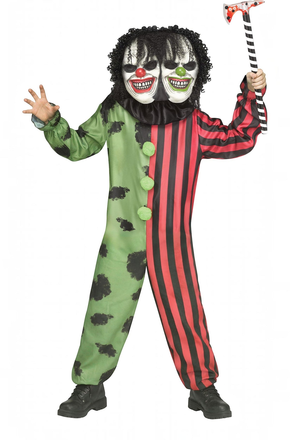 Two Headed Clown Child Costume