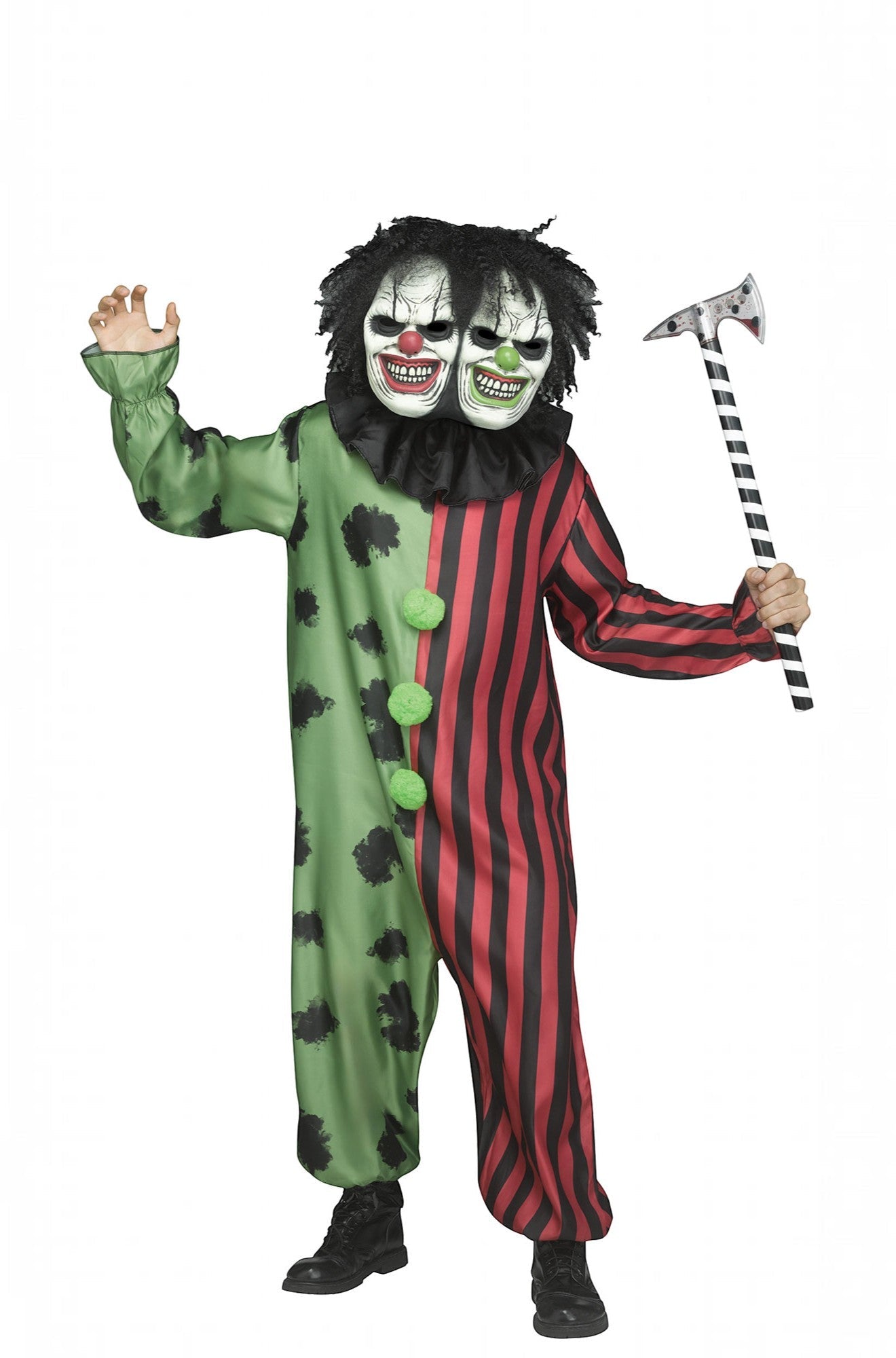 Two Headed Clown Adult Costume