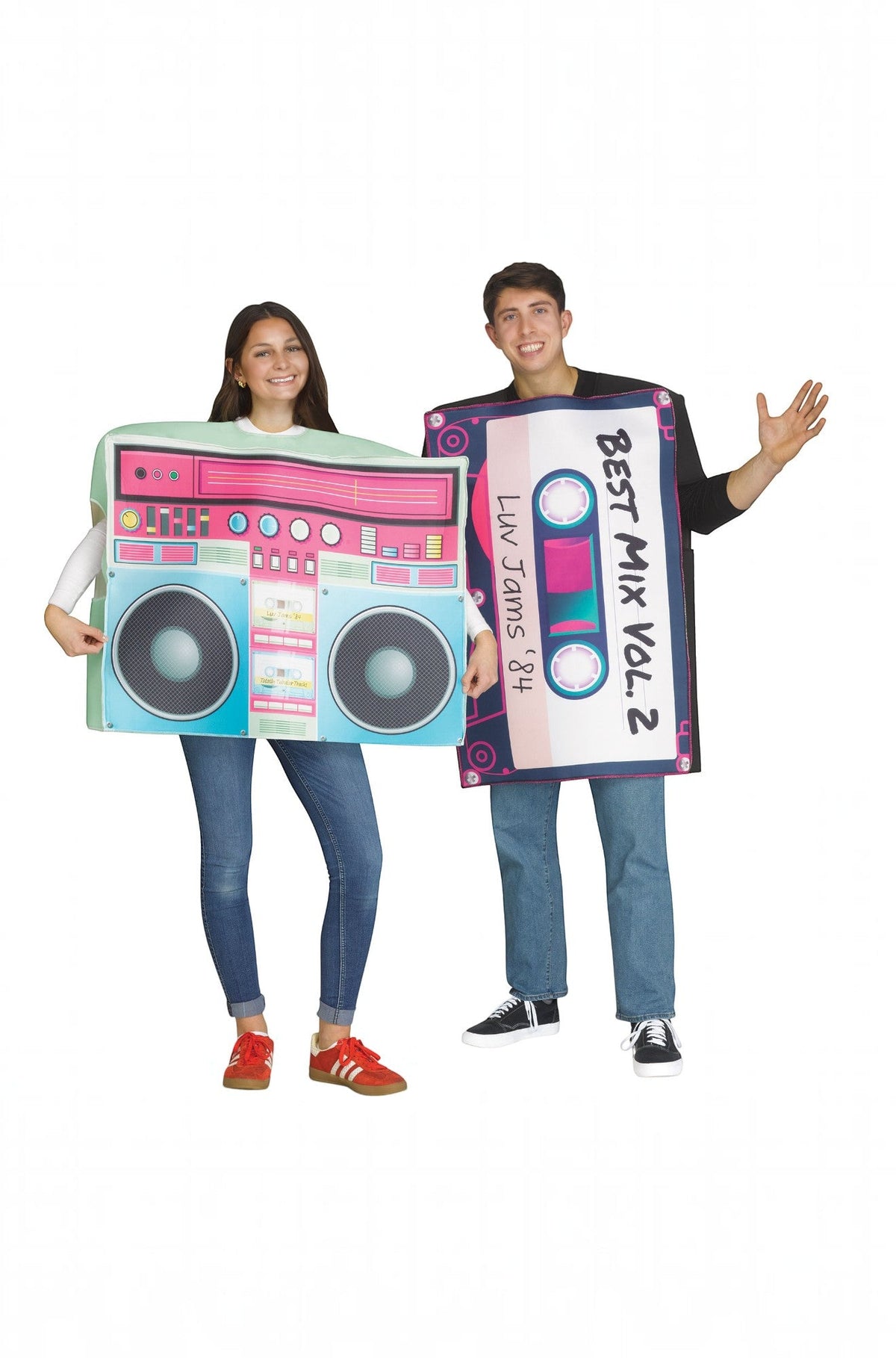 Cassette and Boombox Adult Couples Costume
