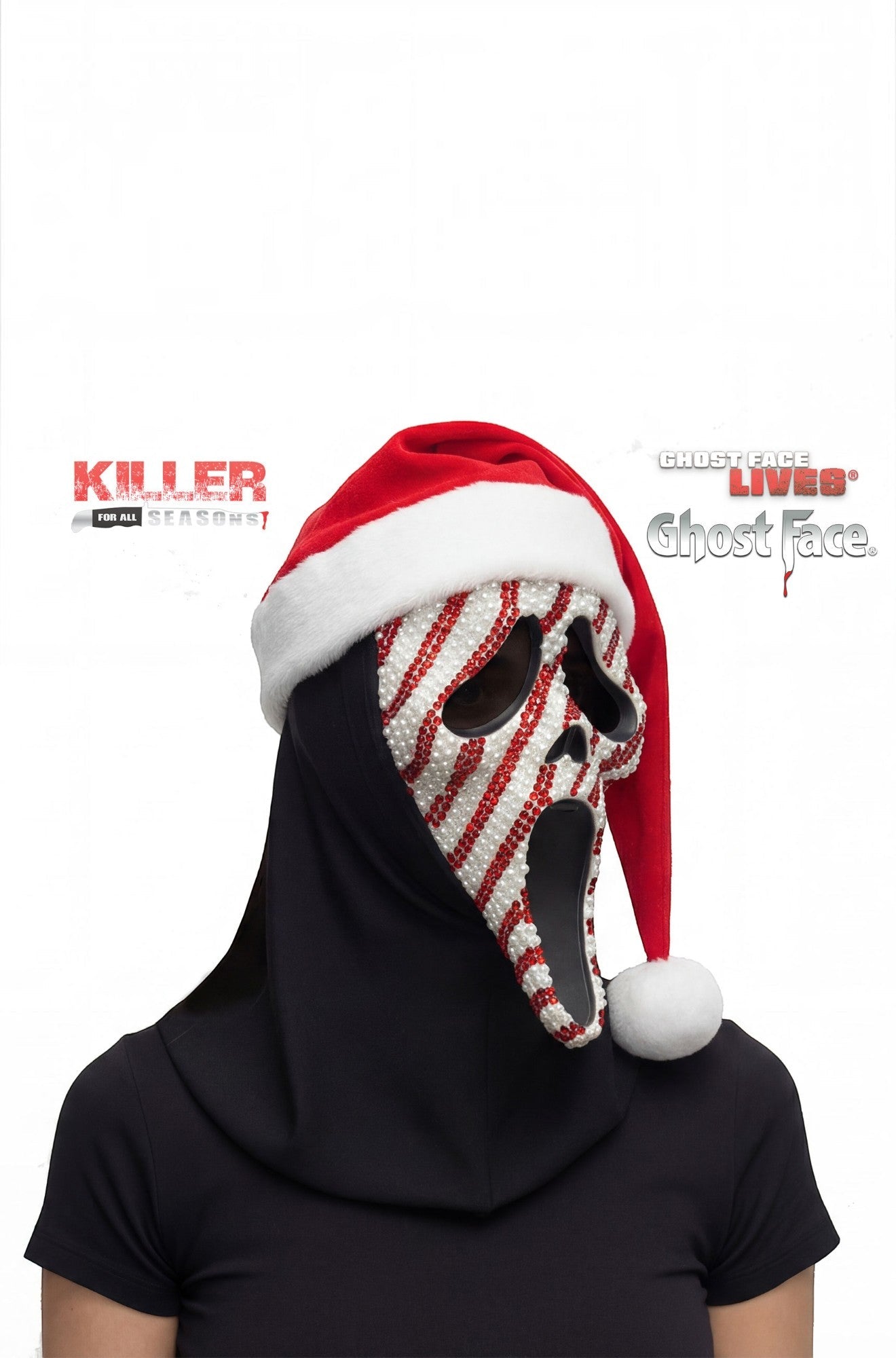 Ghost Face Bling Candy Cane Adult Mask