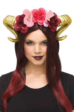 Gold Horn Flower Headpiece