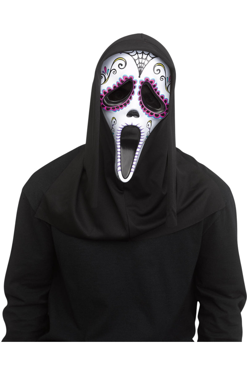 Day of the Dead Ghost Face Adult Mask (White)