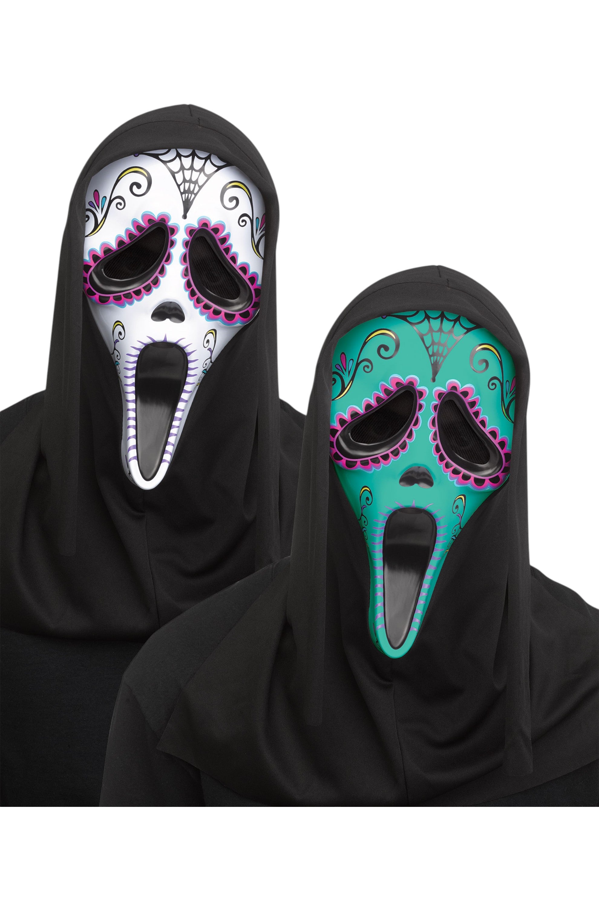 Day of the Dead Ghost Face Adult Mask (White)