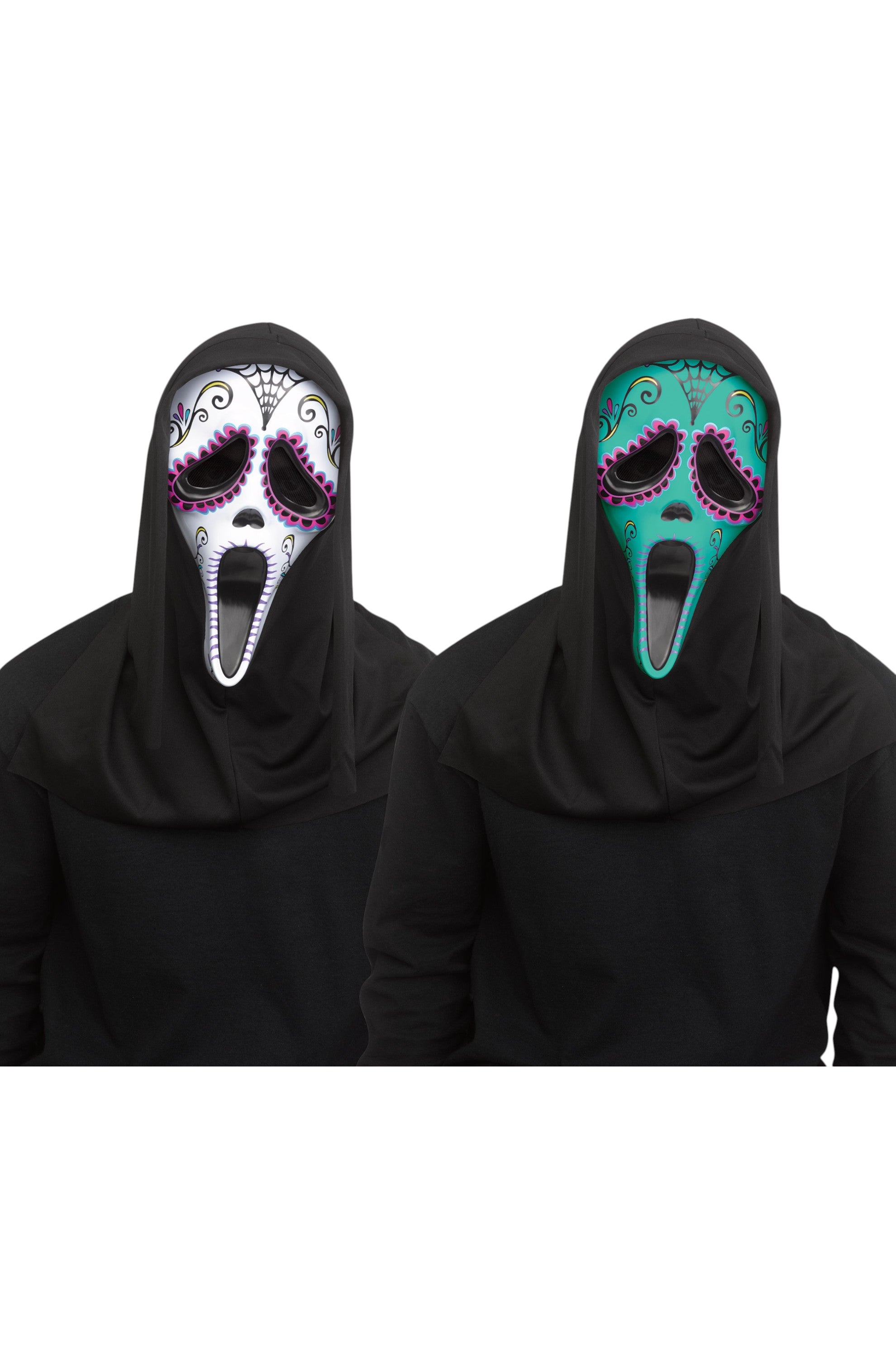 Day of the Dead Ghost Face Adult Mask (White)