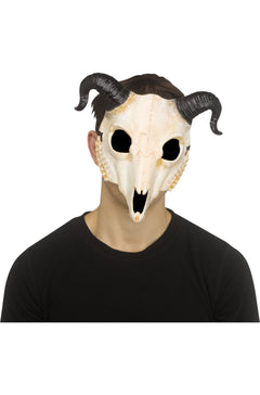 Big Horn Skull Adult Mask (Natural)