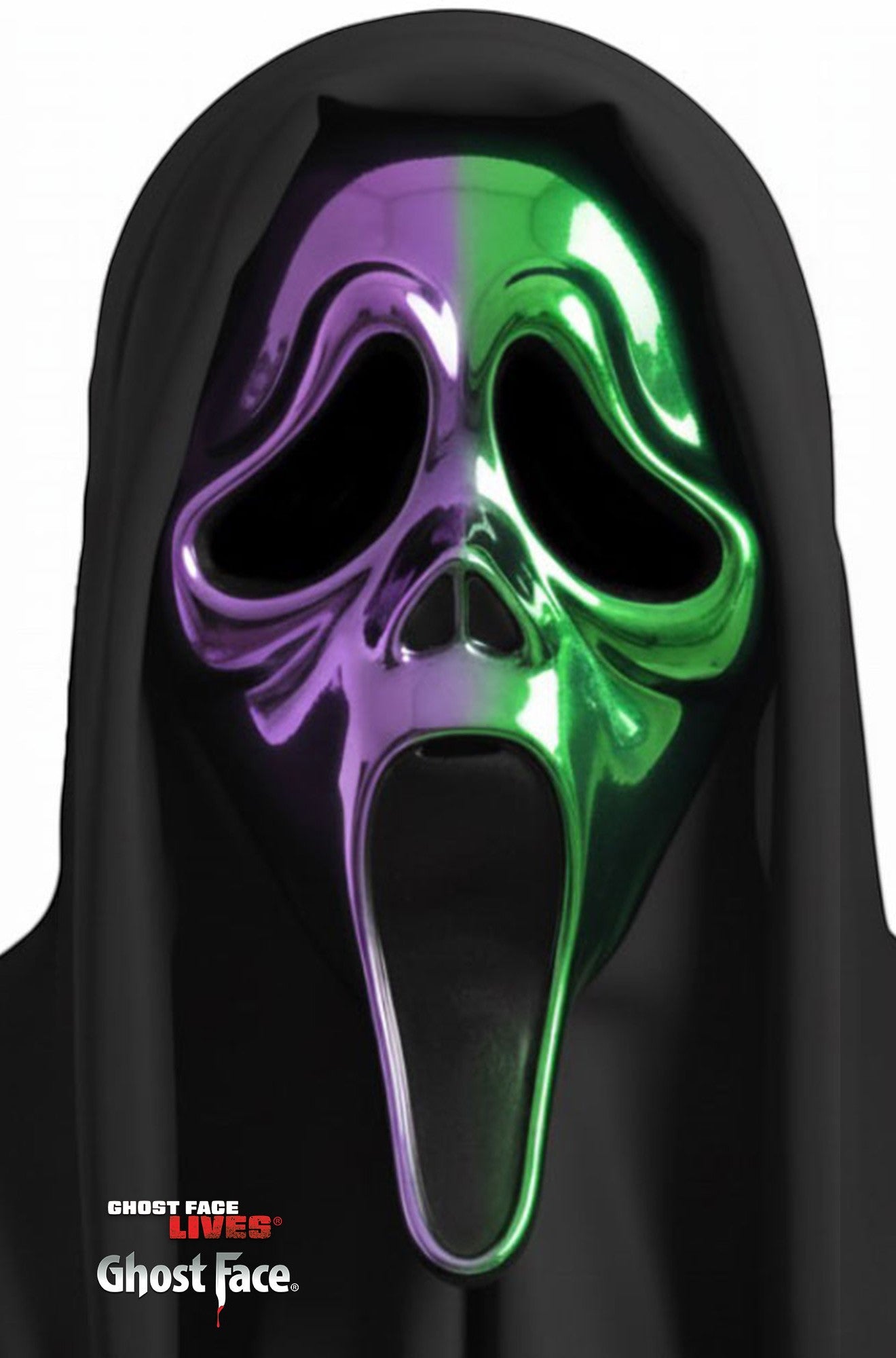 Ghost Face Ombre Chrome Adult Mask