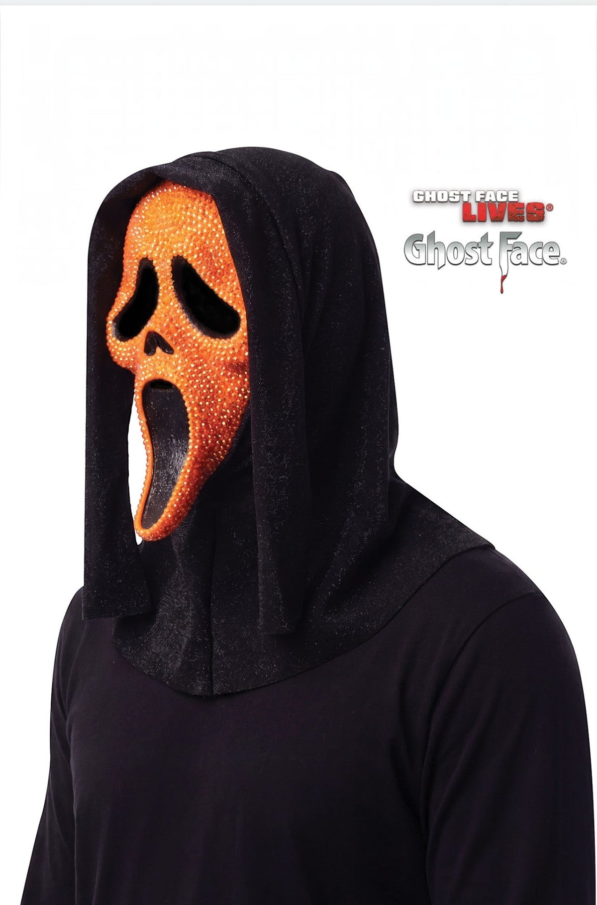 Ghost Face Neon Bling Adult Mask
