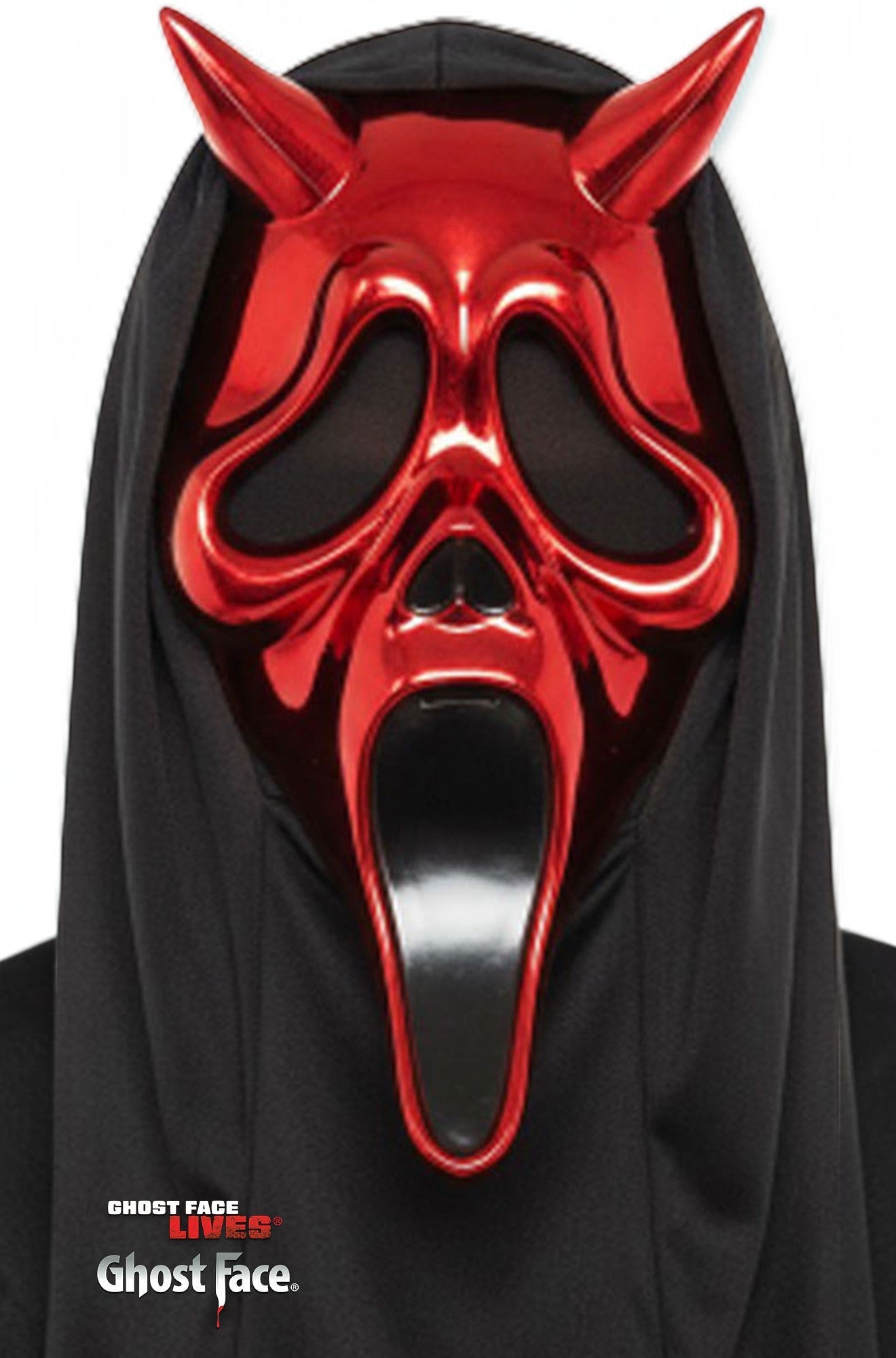 Ghost Face Chrome Devil Adult Mask