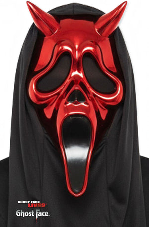 Ghost Face Chrome Devil Adult Mask