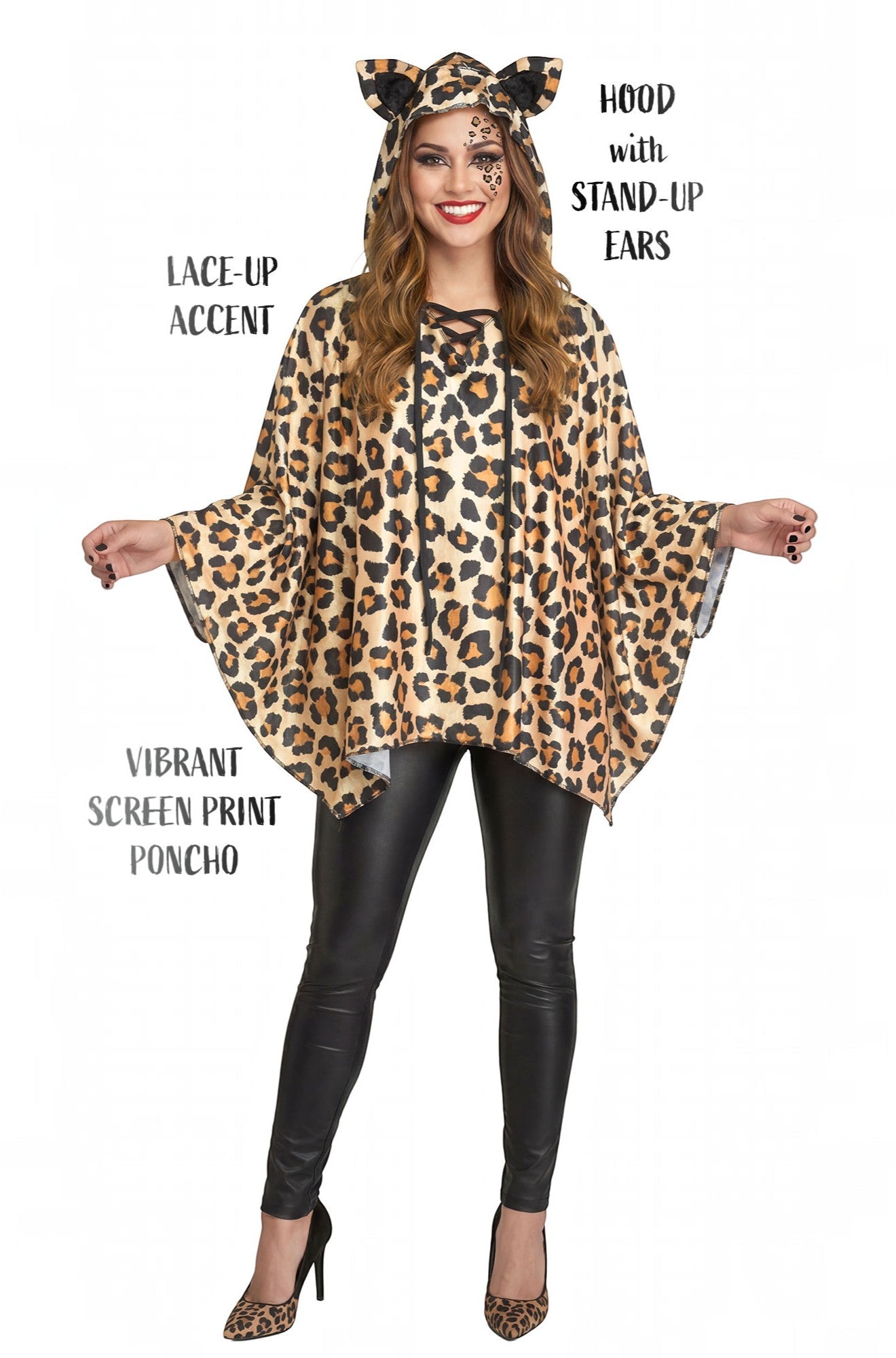 Leopard Hooded Adult Pullover