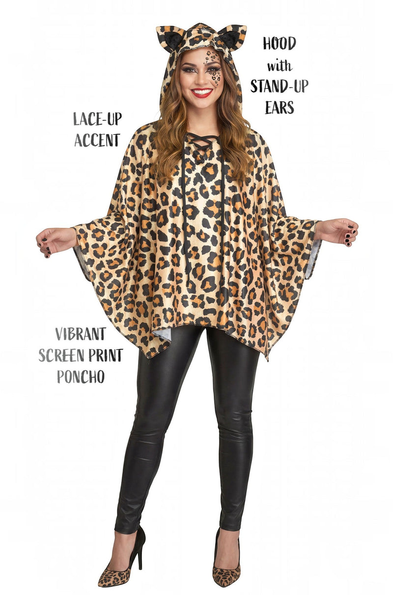Leopard Hooded Adult Pullover
