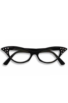 50's Rhinestone Glasses (Black)