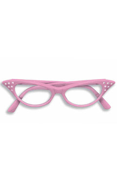 50's Rhinestone Glasses (Pink)