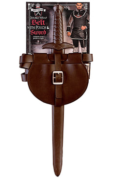 Medieval Double Wrap Belt with Sword