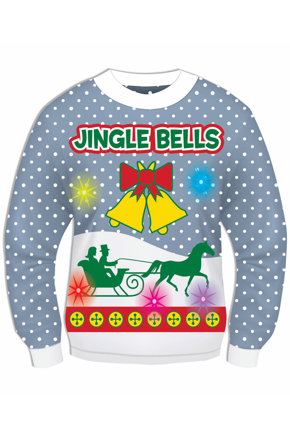 Jingle Bells Light Up Sweater Adult Costume (X-Large)