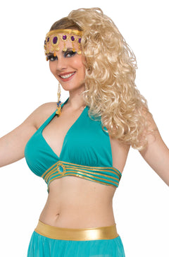 Belly Dancer Harem Top Adult Costume (Green)