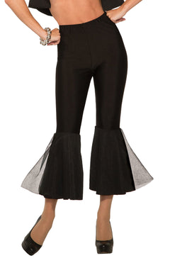 Black Disco Crop Bell Bottoms