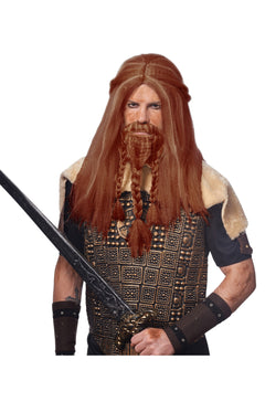 Viking Adult Wig & Beard (Red)