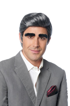 Johnny Adult Wig w/Eyebrows (Grey)