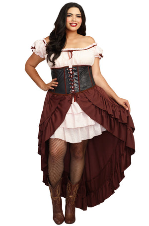 Saloon Gal Plus Size Costume