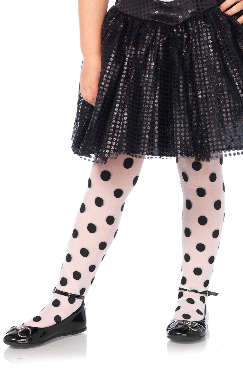 Girls' Sheer Polka Dot Tights