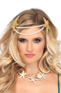 Mermaid Pearl Starfish Headband