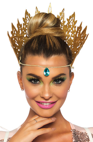 Glitter Die Cut Crown with Jewel Accent