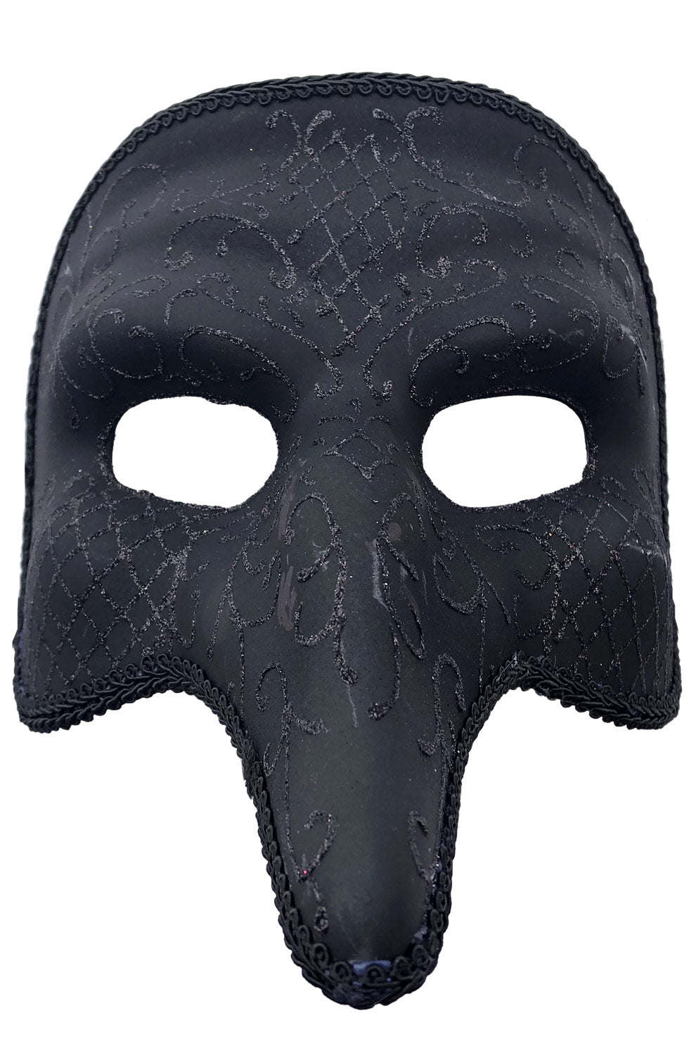 Venetian Filigree Zanni Mask (Black) – Pure Costumes