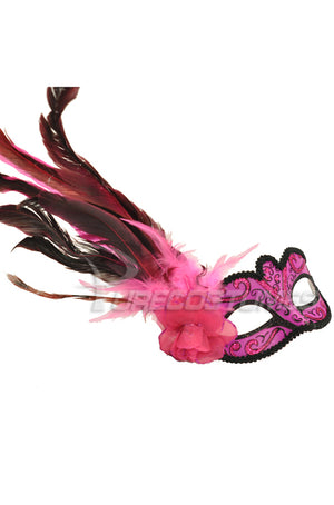 Madame Mardi Gras Mask (Hot Pink)