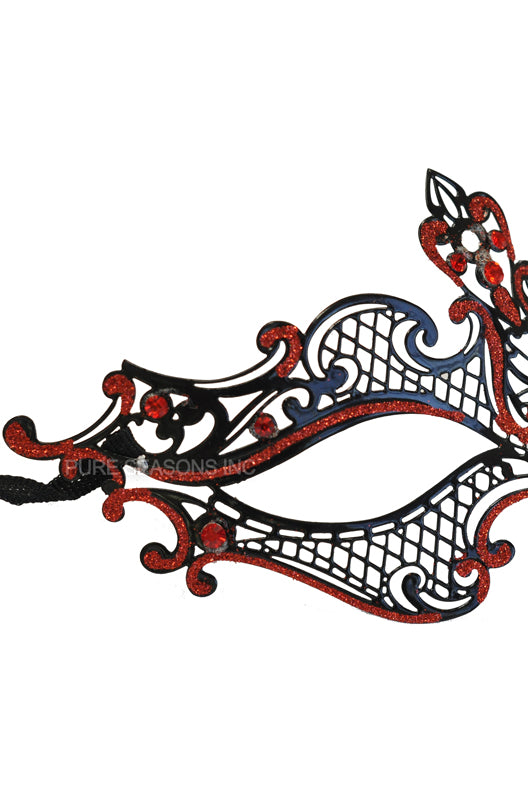 Royal Guard Venetian Mask (Black/Red)