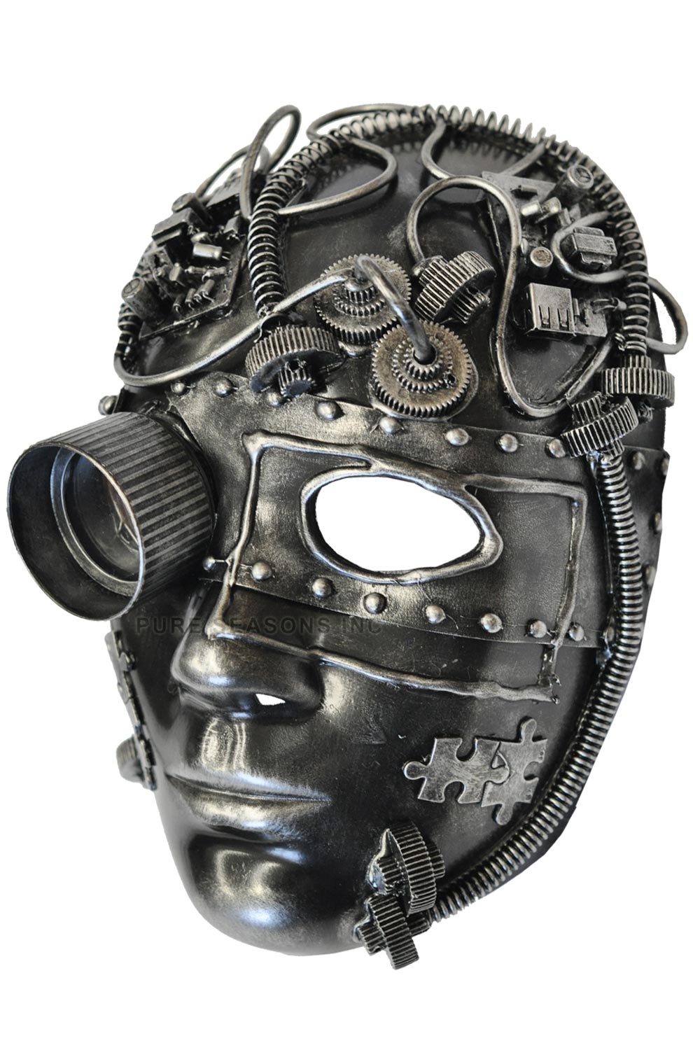 Steampunk Inventor Mask (Silver)