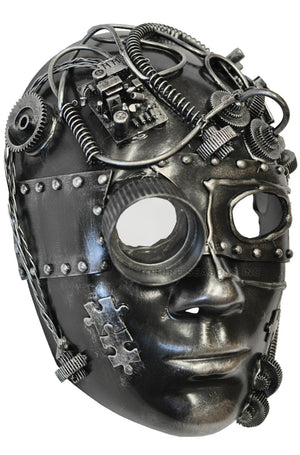 Steampunk Inventor Mask (Silver)