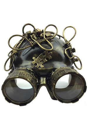 Steampunk Goggles Helmet (Gold)