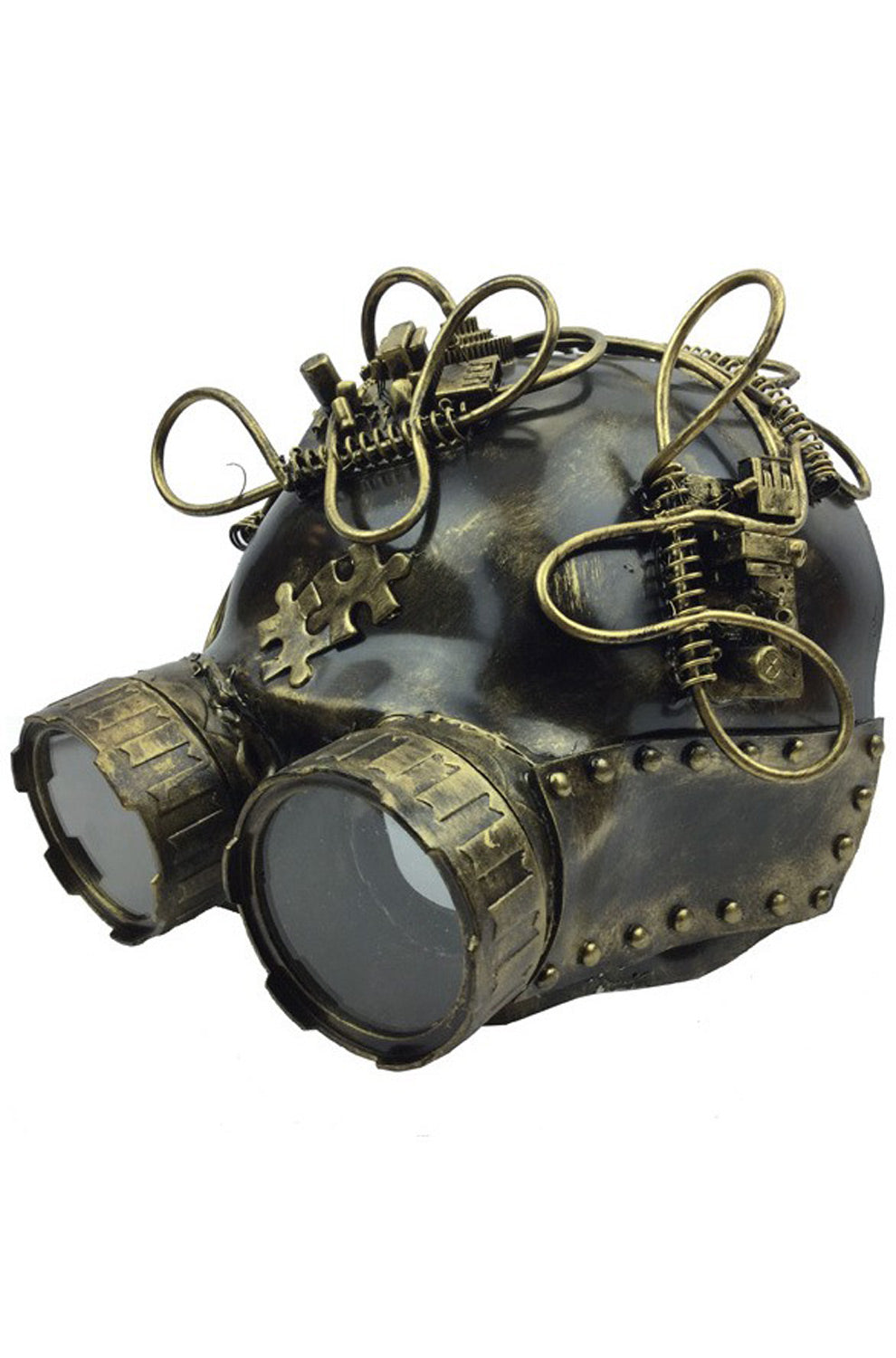 Steampunk Goggles Helmet (Gold)