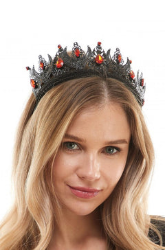 Crystal Crown Headband (Black)