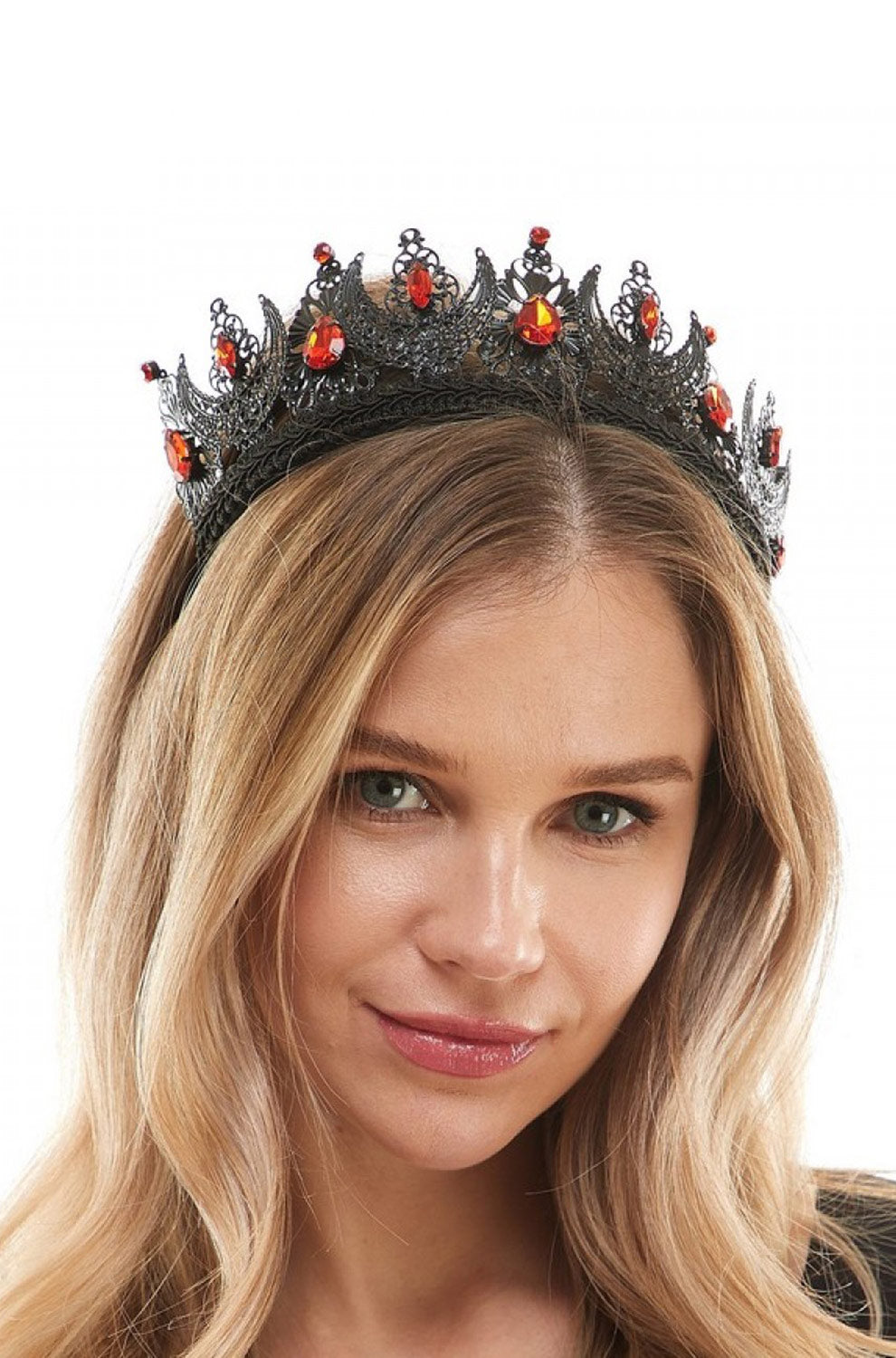 Crystal Crown Headband (Black)