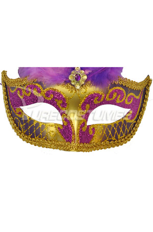 Colombina Festa Venetian Mask (Purple)