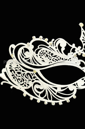 Empress Divine Venetian Mask (White)