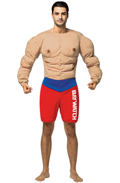 Baywatch Muscles Lifeguard Suit Adult Costume