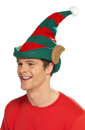 Striped Elf Hat with Ears