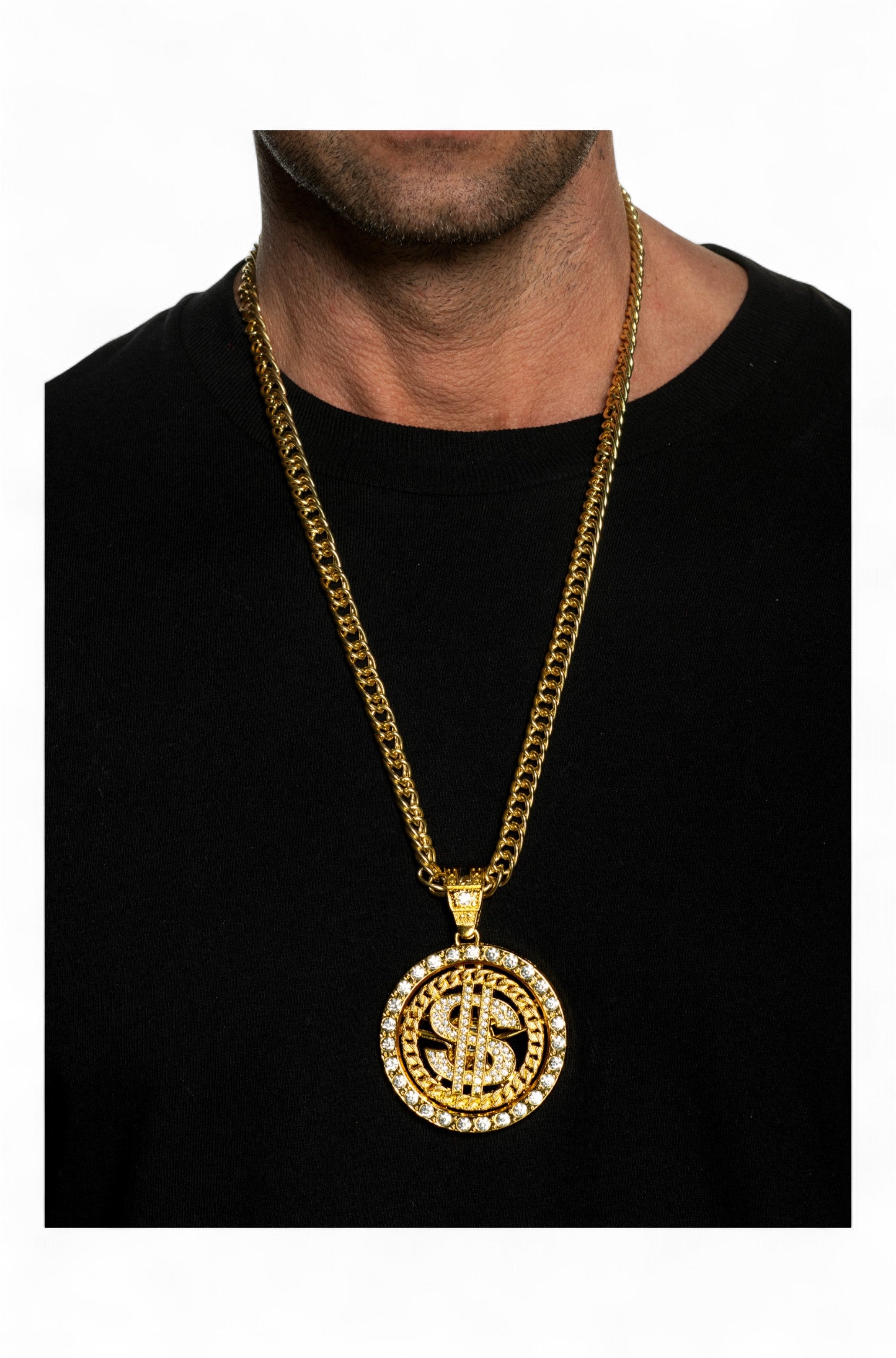 Spinning Dollar Sign Necklace