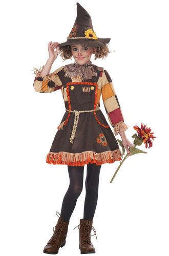 Patchwork Scarecrow Girl Child Costume