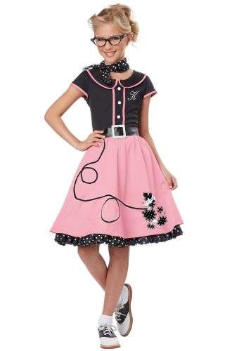 50's Sweetheart Child Costume (Black/Pink)